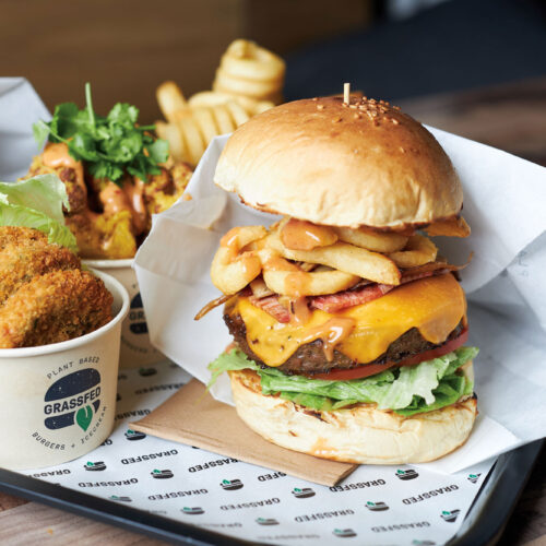 grassfed plant based restaurant branding