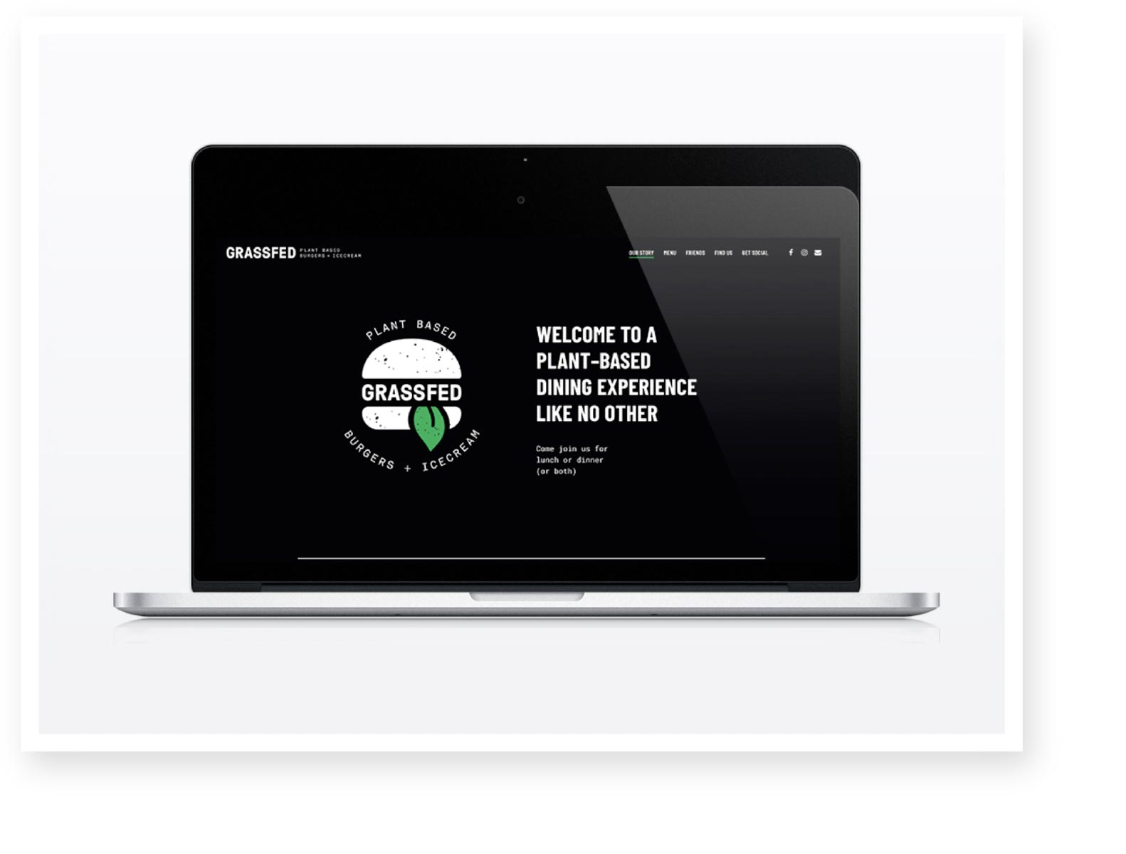 Grass fed restaurant website design