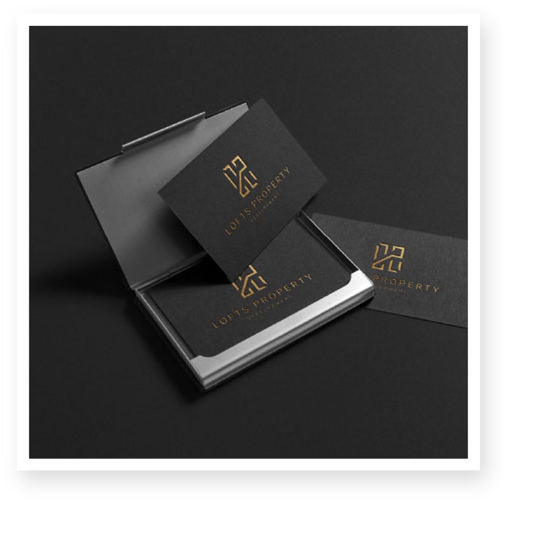 Lofts property development branding and business card design