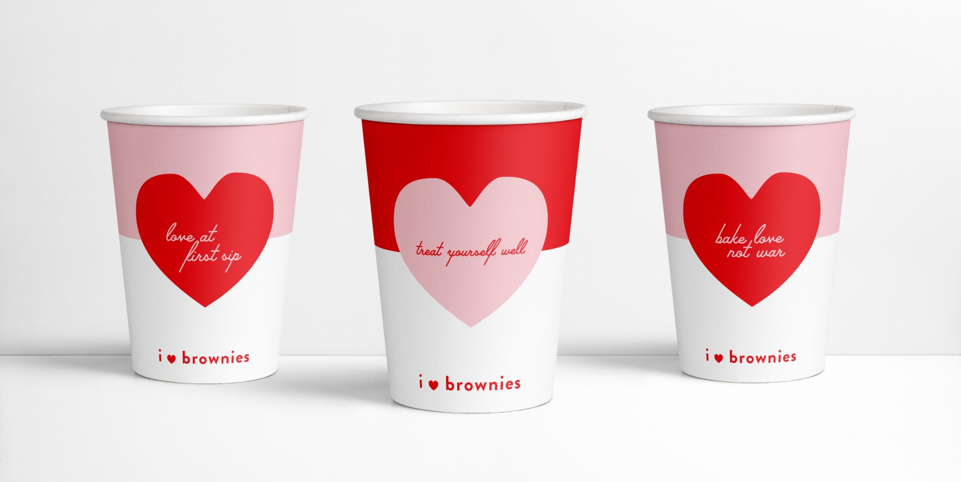 I heart brownies custom coffee cup design
