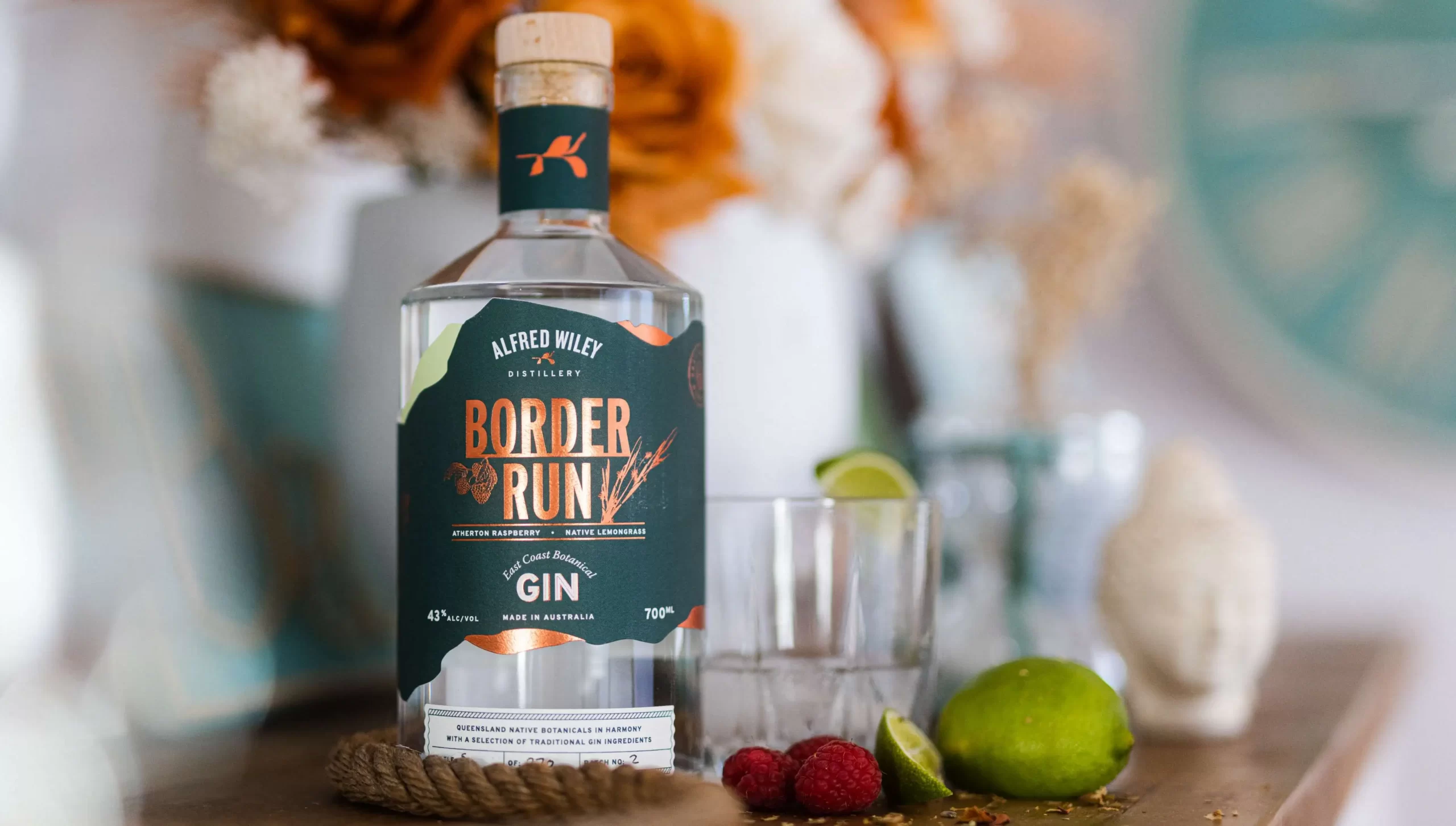 alfred wiley distillery gin packaging design