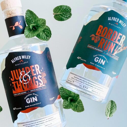 alfred wiley distillery gin packaging design