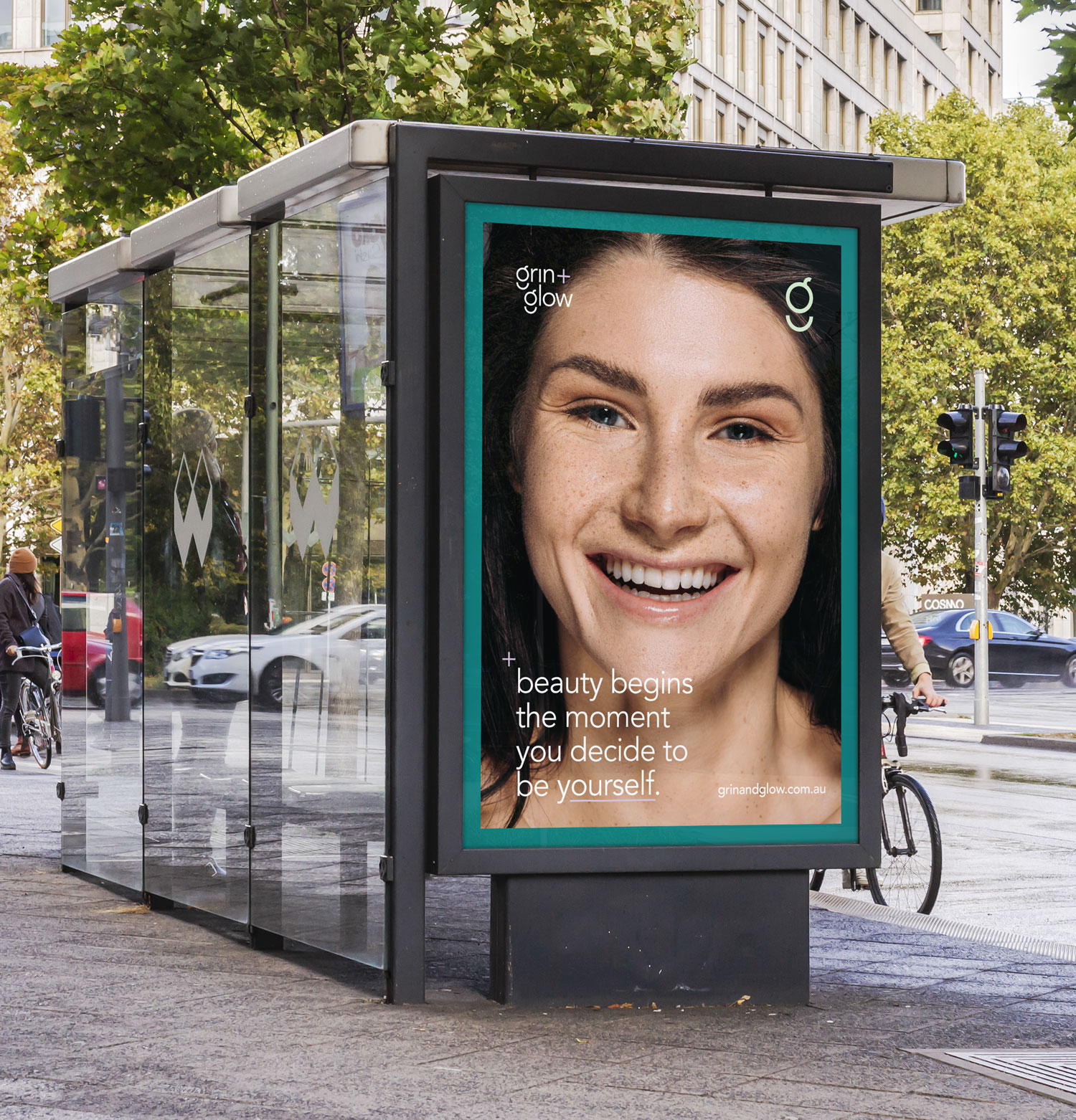 Grin and Glow Advertising design