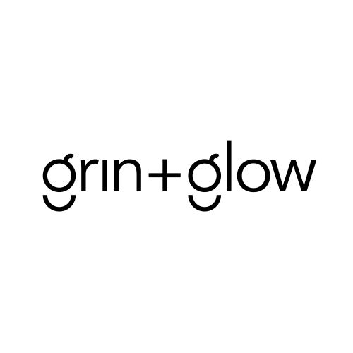 grin + glow logo design