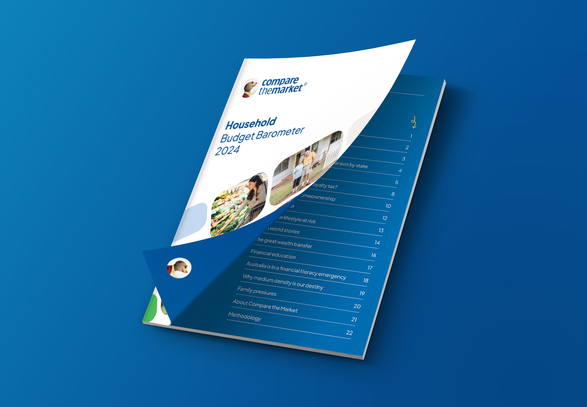 compare the market infographic design, budget barometer report design